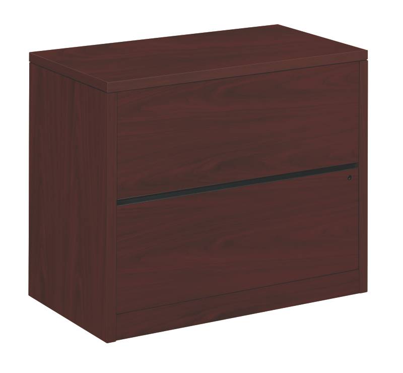 10500 Series Lateral File | 2 Drawers | 36"W x 20"D x 29-1/2"H | Mahogany Finish. Picture 1