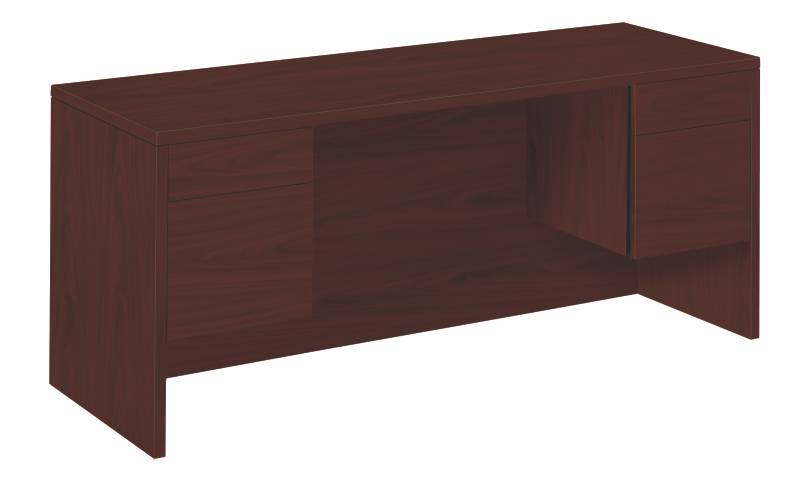10500 Series Credenza with Kneespace | 2 Box / 2 File Drawers | 60"W x 24"D x 29-1/2"H | Mahogany Finish. Picture 1