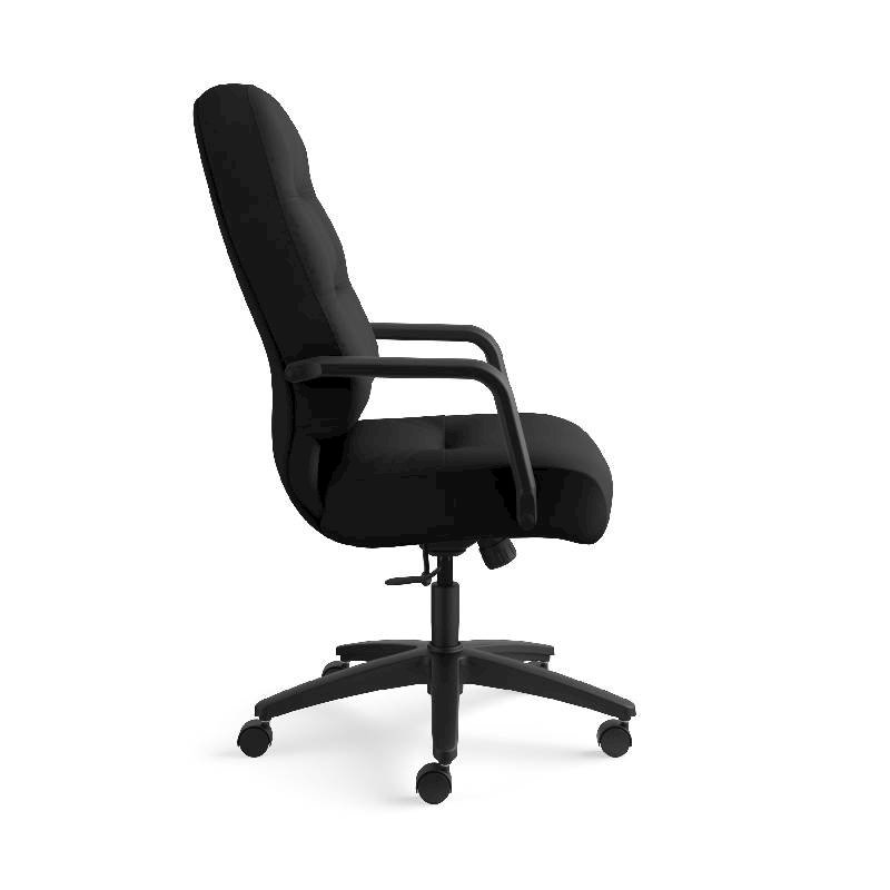 HON Pillow-Soft Executive High-Back Chair | Center-Tilt, Tension, Lock | Fixed Arms | Black Fabric. Picture 6