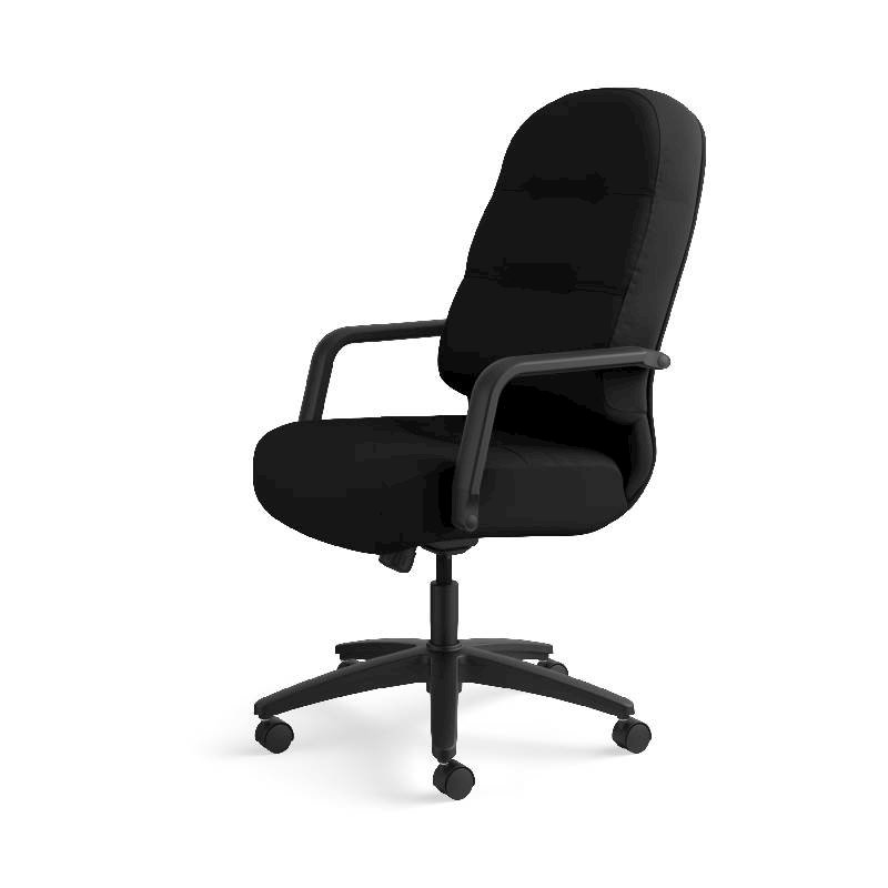 HON Pillow-Soft Executive High-Back Chair | Center-Tilt, Tension, Lock | Fixed Arms | Black Fabric. Picture 13