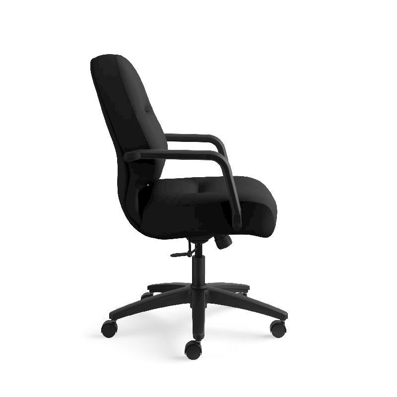 HON Pillow-Soft Mid-Back Task Chair | Center-Tilt, Tension, Lock | Fixed Arms | Black Fabric. Picture 6