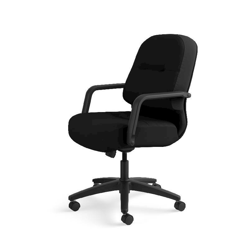HON Pillow-Soft Mid-Back Task Chair | Center-Tilt, Tension, Lock | Fixed Arms | Black Fabric. Picture 13
