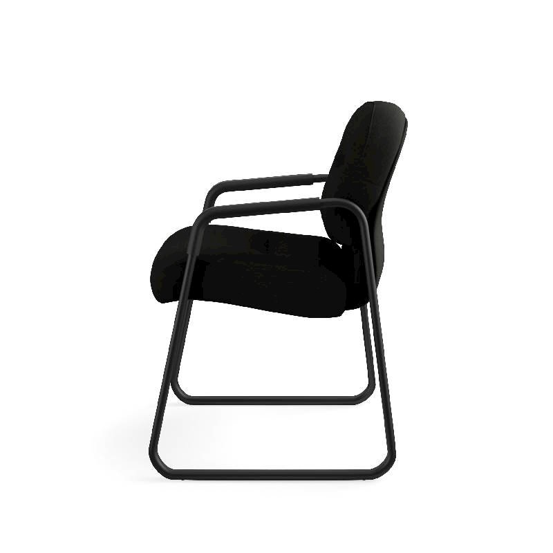 HON Pillow-Soft Guest Chair | Fixed Arms | Black Leather. Picture 12