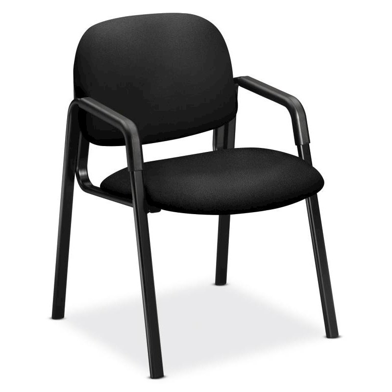 HON Solutions Seating Guest Chair | Fixed Arms | Black Fabric. Picture 1