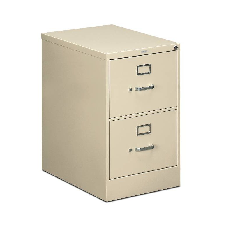 HON 510 Series Vertical File | 2 Drawers | Legal Width | 18-1/4"W x 25"D x 29"H | Putty Finish. Picture 1