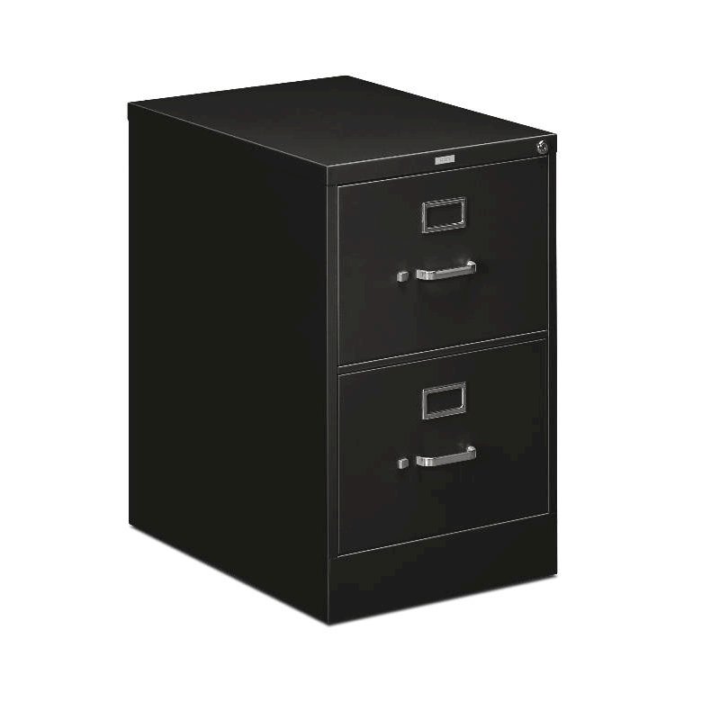 HON 510 Series Vertical File | 2 Drawers | Legal Width | 18-1/4"W x 25"D x 29"H | Black Finish. Picture 1