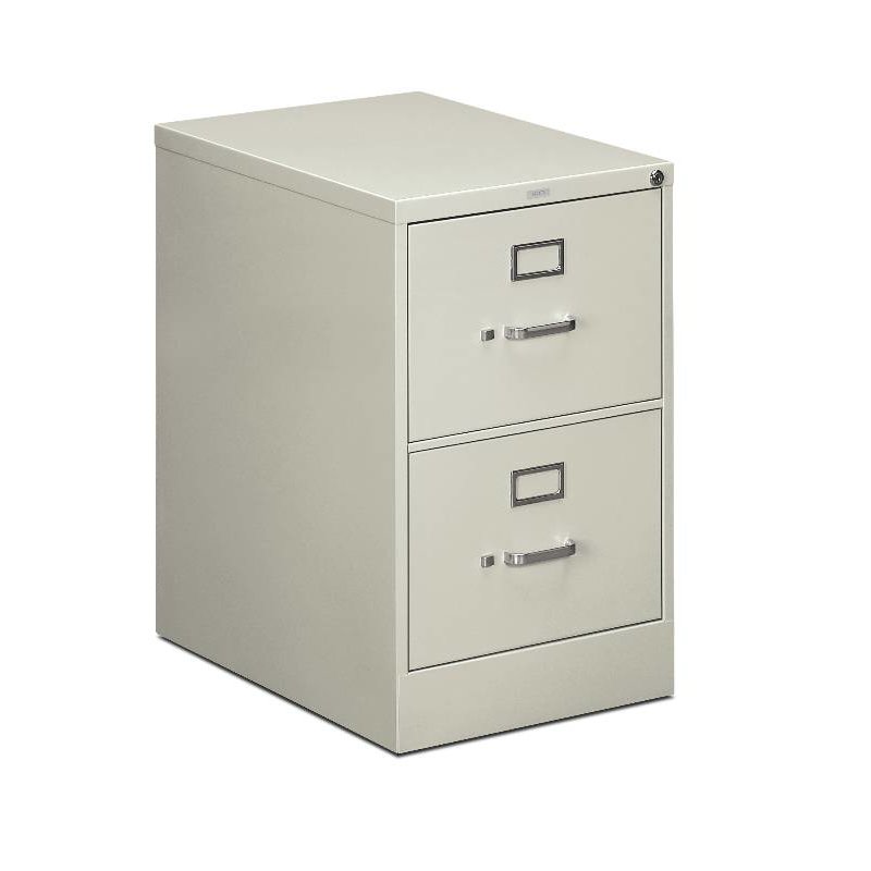 HON 510 Series Vertical File | 2 Drawers | Legal Width | 18-1/4"W x 25"D x 29"H | Light Gray Finish. Picture 1