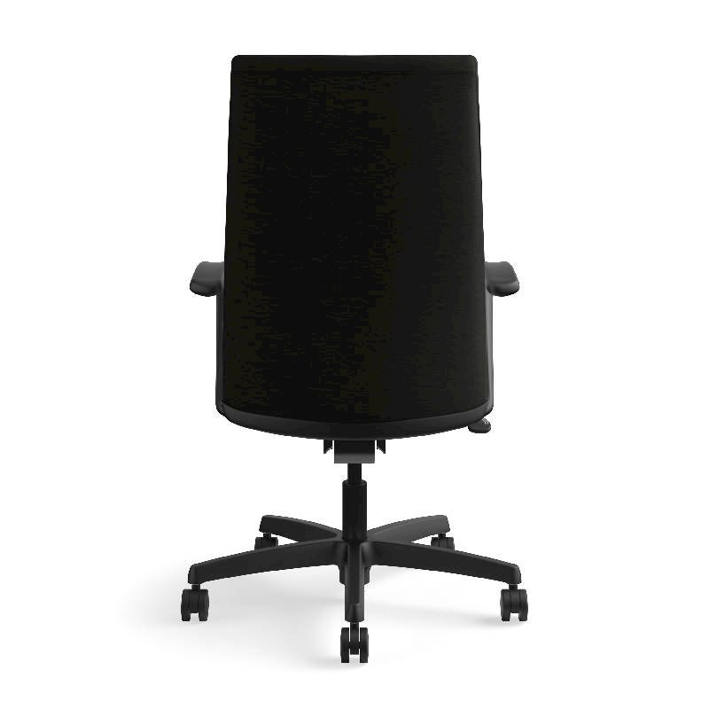 HON Ignition Executive High-Back Chair | Center-Tilt, Tension, Lock | Fixed Arms | Black Leather. Picture 9