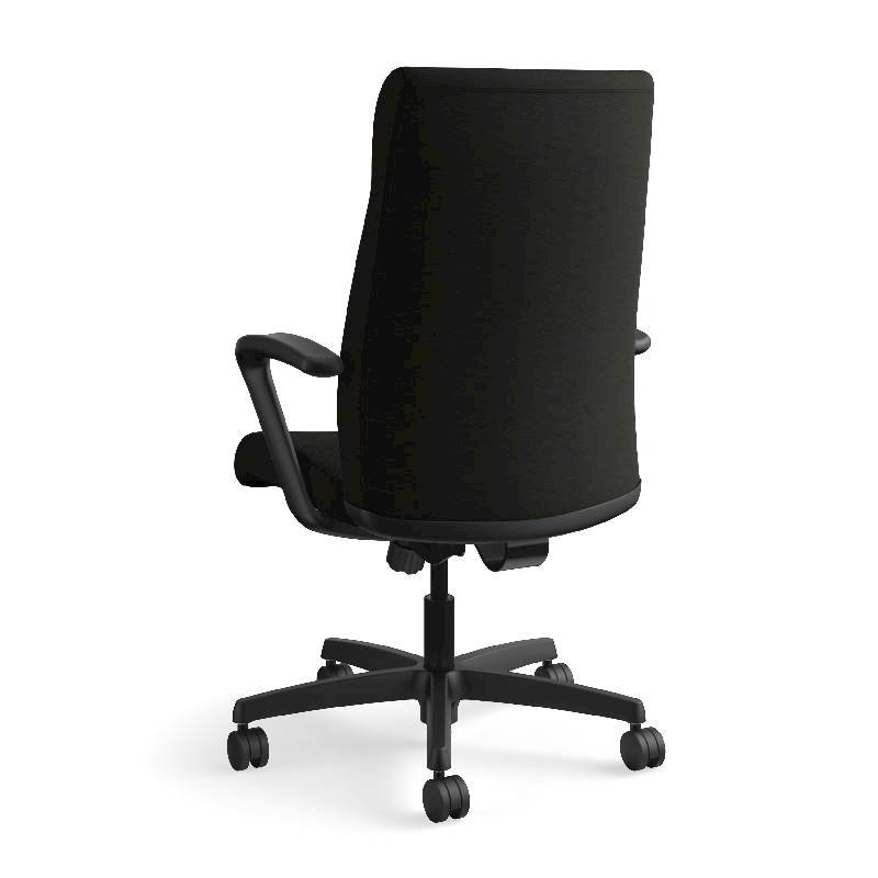 HON Ignition Executive High-Back Chair | Center-Tilt, Tension, Lock | Fixed Arms | Black Leather. Picture 10