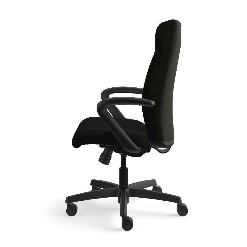 HON Ignition Executive High-Back Chair | Center-Tilt, Tension, Lock | Fixed Arms | Black Leather. Picture 12