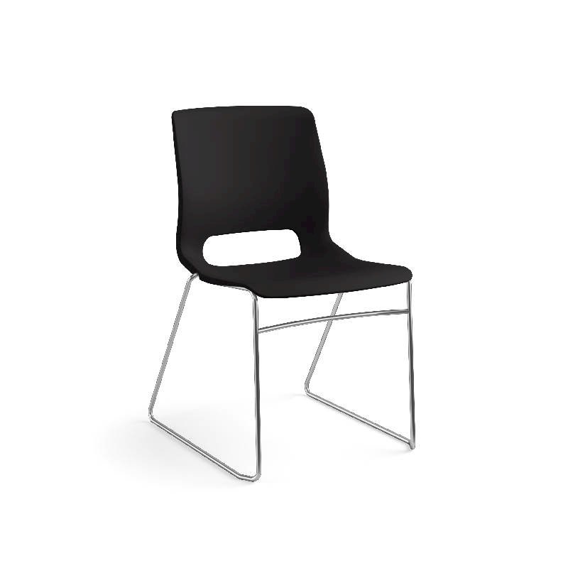 HON Motivate High-Density Stacking Chair | Onyx Shell | 4 per Carton. Picture 5