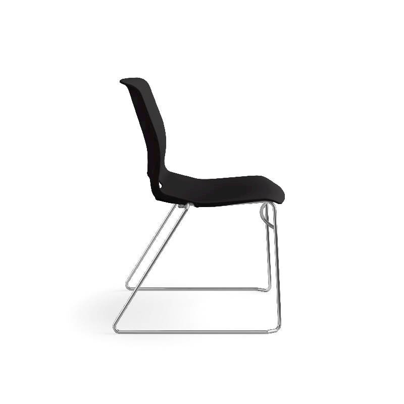 HON Motivate High-Density Stacking Chair | Onyx Shell | 4 per Carton. Picture 6