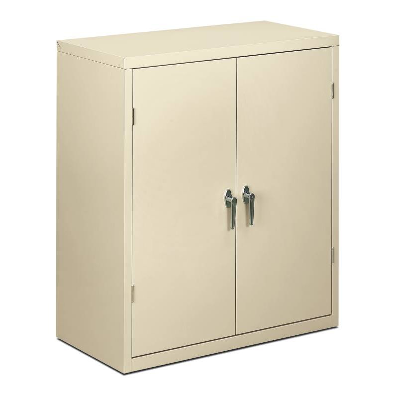 HON Brigade Series Storage Cabinet | 2 Adjustable Shelves | 36"W x 18-1/8"D x 41-3/4"H | Putty Finish. Picture 1