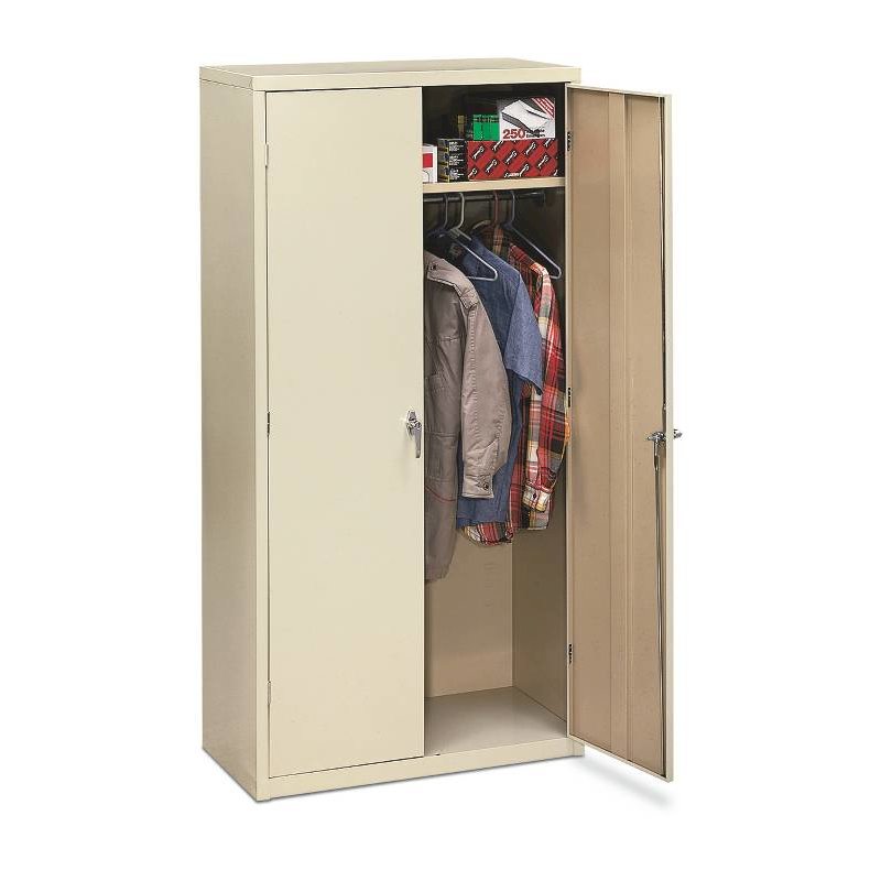 HON Brigade Storage Cabinet | 5 Adjustable Shelves | 36"W x 18-1/8"D x 72"H | Putty Finish. Picture 1