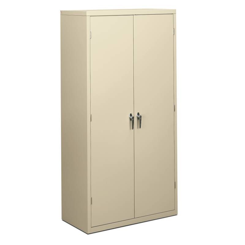 HON Brigade Storage Cabinet | 5 Adjustable Shelves | 36"W x 18-1/8"D x 72"H | Putty Finish. Picture 2