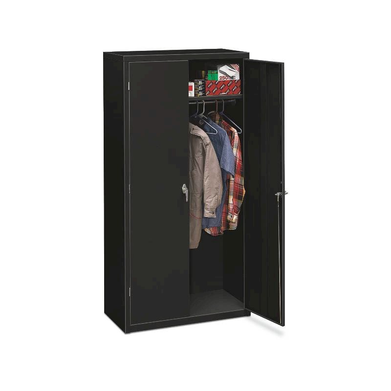 HON Brigade Storage Cabinet | 5 Adjustable Shelves | 36"W x 18-1/8"D x 72"H | Black Finish. Picture 1