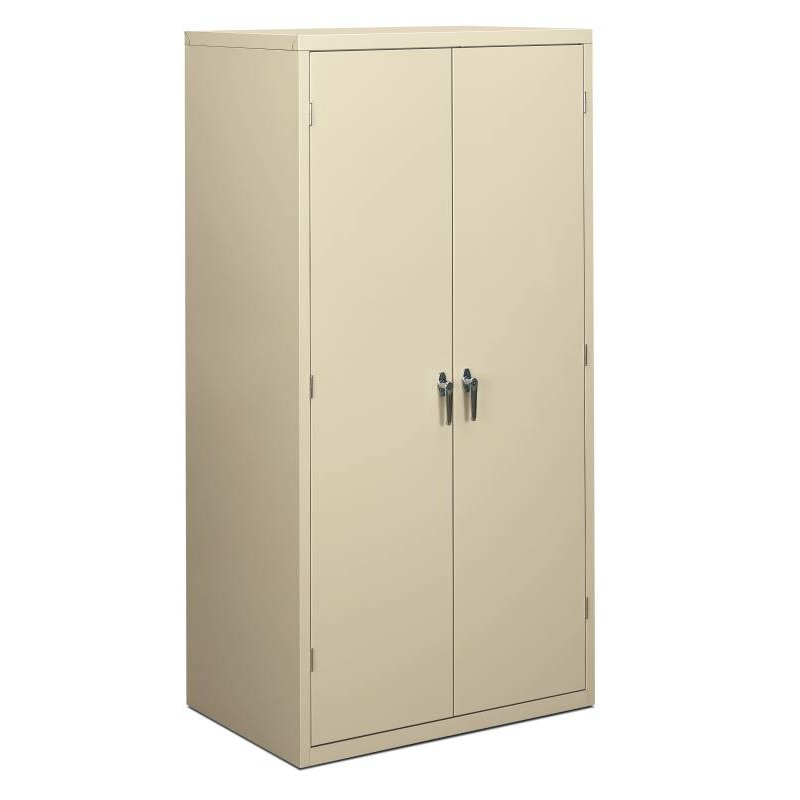 HON Brigade Storage Cabinet | 5 Adjustable Shelves | 36"W x 24-1/8"D x 72"H | Putty Finish. Picture 1