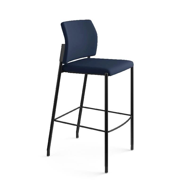 HON Accommodate Cafe Stool | Navy Fabric | Textured Black Frame | Armless. Picture 2