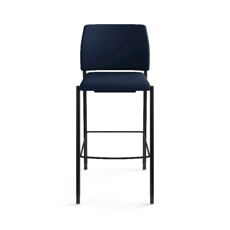 HON Accommodate Cafe Stool | Navy Fabric | Textured Black Frame | Armless. Picture 4