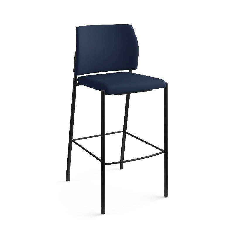 HON Accommodate Cafe Stool | Navy Fabric | Textured Black Frame | Armless. Picture 5