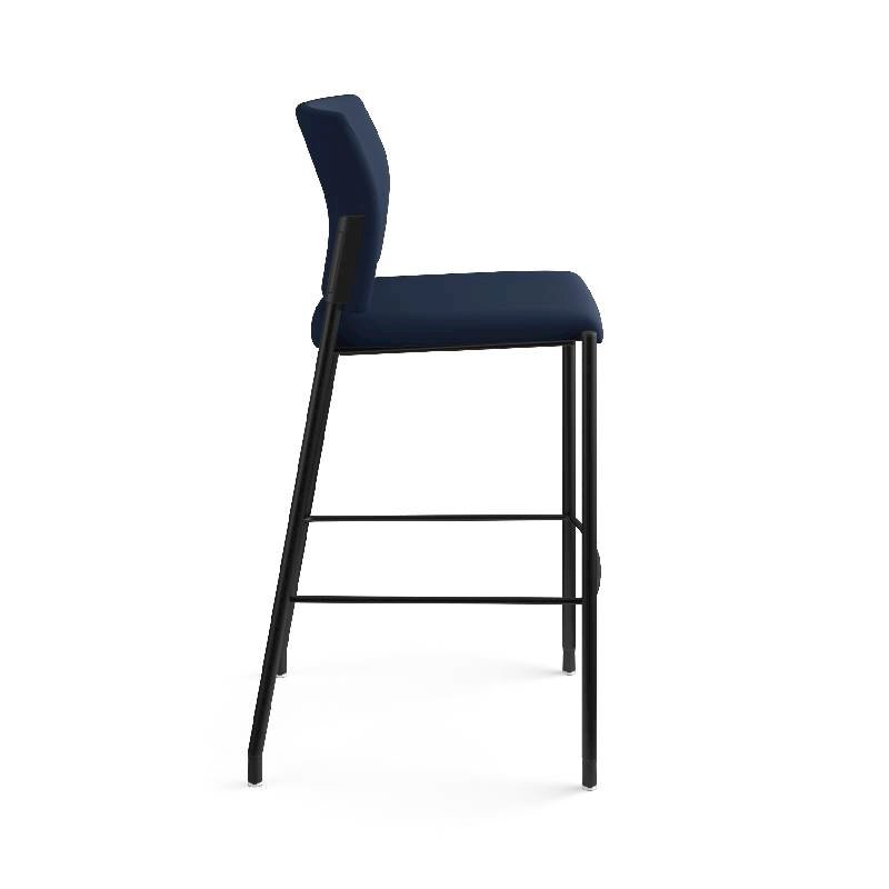 HON Accommodate Cafe Stool | Navy Fabric | Textured Black Frame | Armless. Picture 6