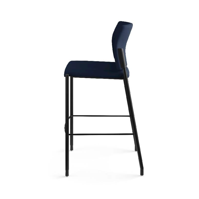 HON Accommodate Cafe Stool | Navy Fabric | Textured Black Frame | Armless. Picture 12