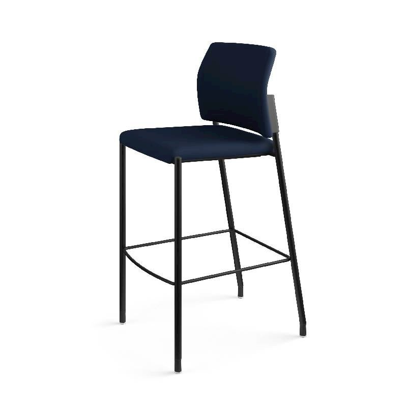HON Accommodate Cafe Stool | Navy Fabric | Textured Black Frame | Armless. Picture 13