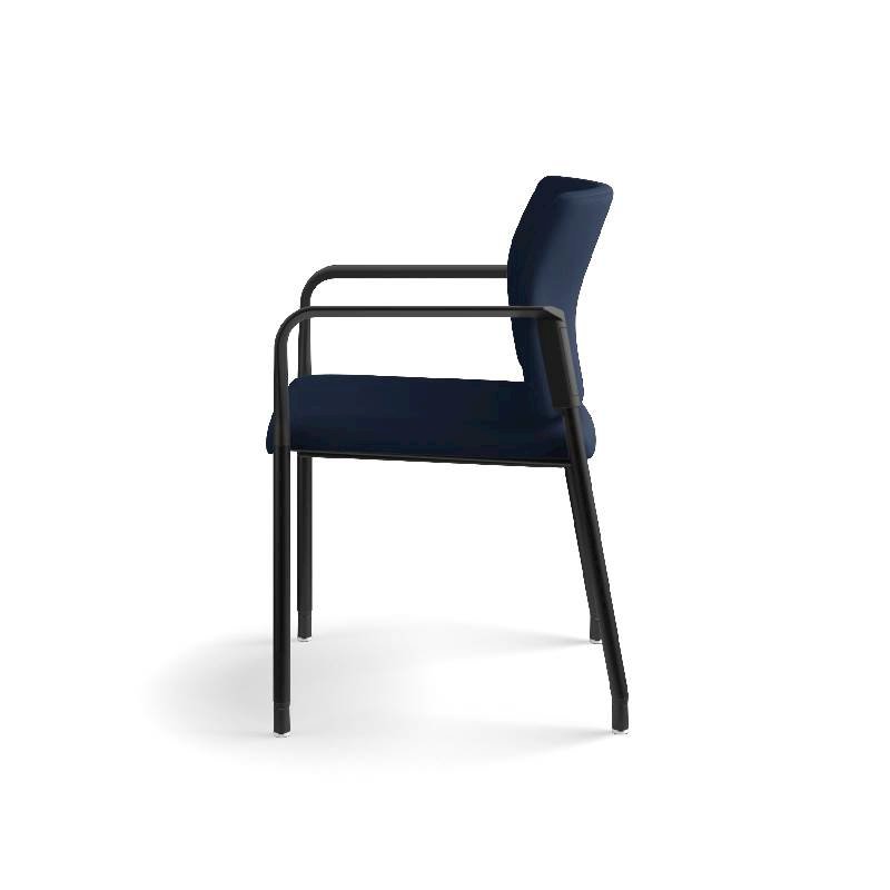 HON Accommodate Guest Chair | Fixed Arms | Casters and Glides | Navy Fabric | Textured Black Frame. Picture 12