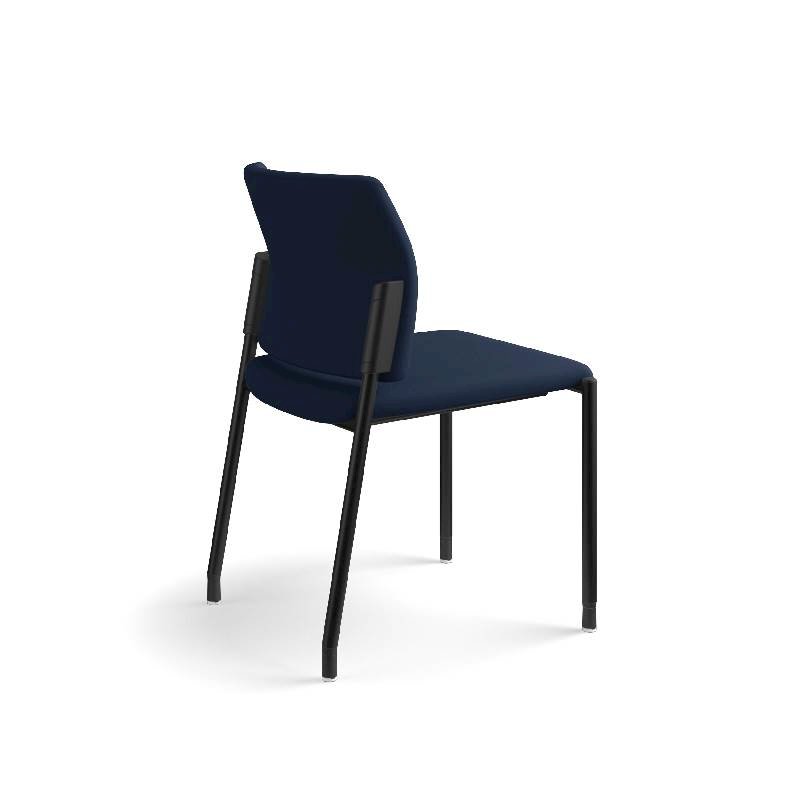 HON Accommodate Guest Chair | Armless | Casters and Glides | Navy Fabric | Textured Black Frame. Picture 7