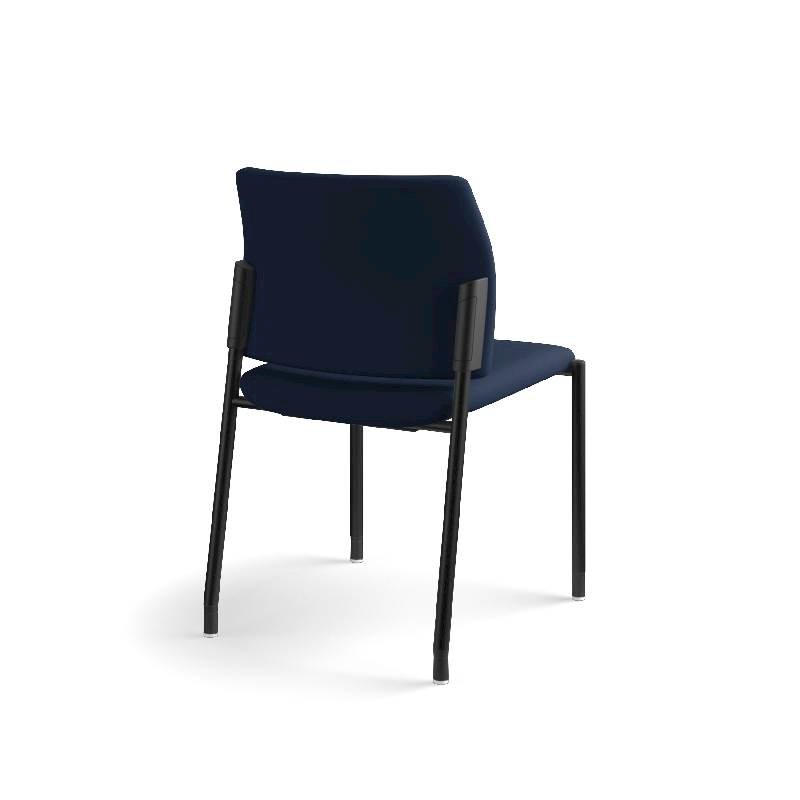 HON Accommodate Guest Chair | Armless | Casters and Glides | Navy Fabric | Textured Black Frame. Picture 8
