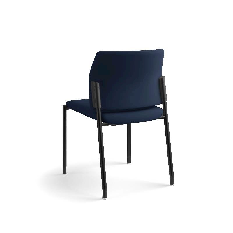 HON Accommodate Guest Chair | Armless | Casters and Glides | Navy Fabric | Textured Black Frame. Picture 10