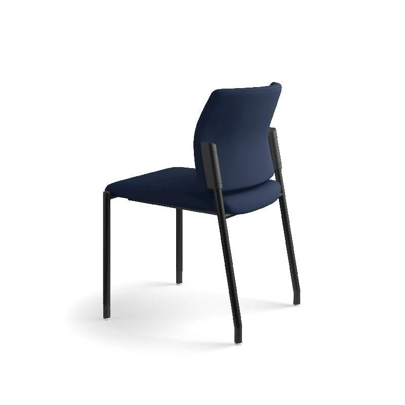 HON Accommodate Guest Chair | Armless | Casters and Glides | Navy Fabric | Textured Black Frame. Picture 11