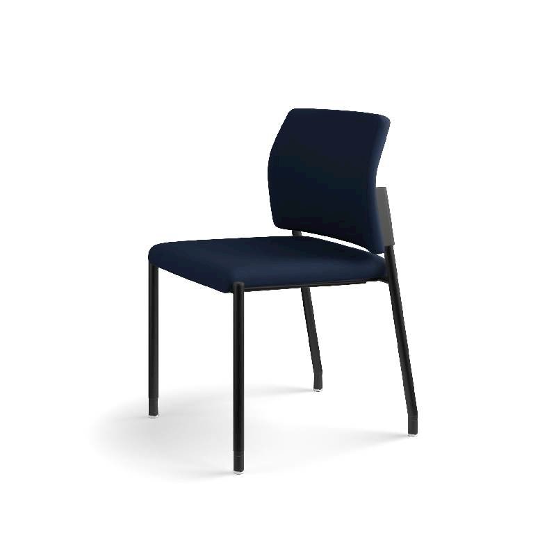 HON Accommodate Guest Chair | Armless | Casters and Glides | Navy Fabric | Textured Black Frame. Picture 13