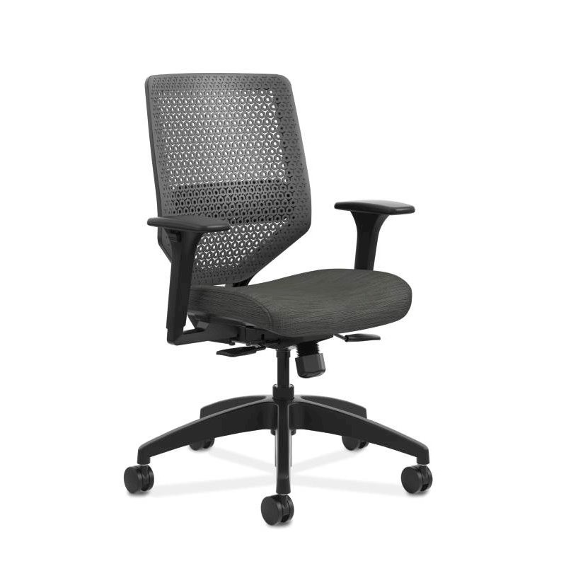 HON Solve Mid Back Task Chair | Reactiv Back | Ink Fabric. Picture 1