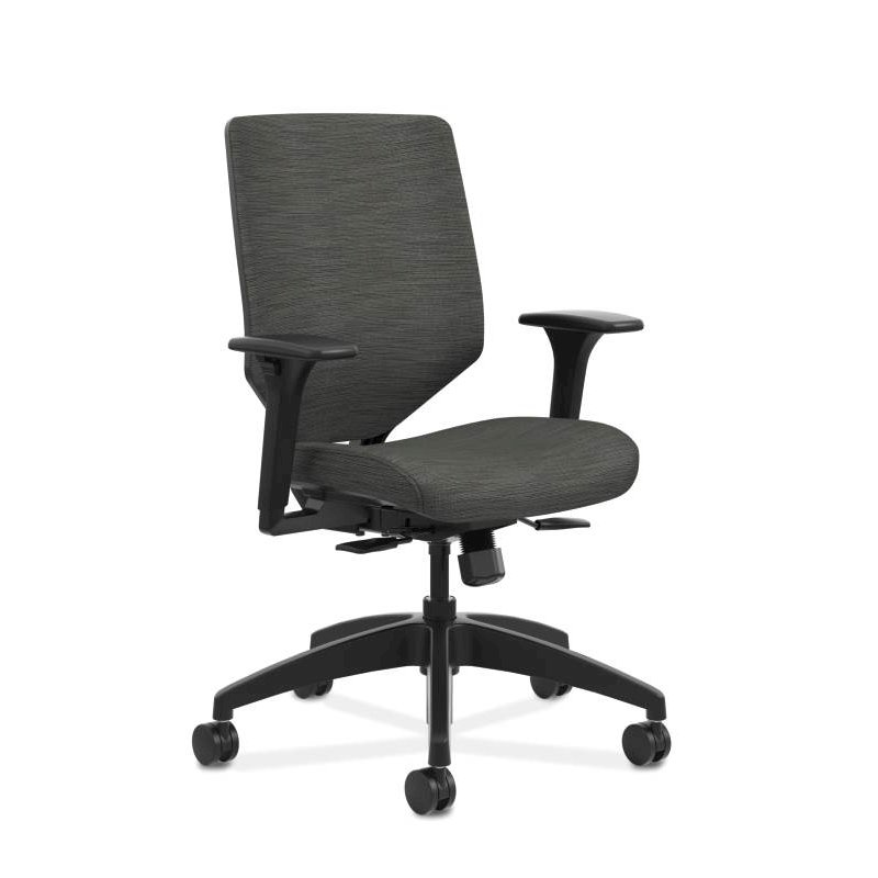 HON Solve Mid Back Task Chair | Upholstered Back | Ink Fabric. Picture 1