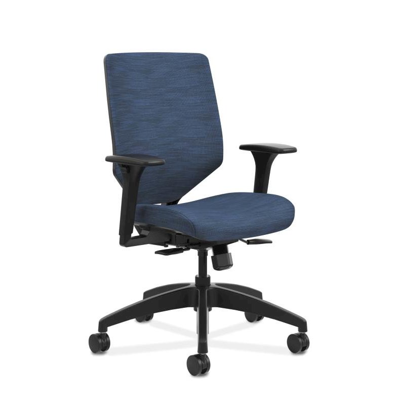 HON Solve Mid Back Task Chair | Upholstered Back | Midnight Fabric. The main picture.