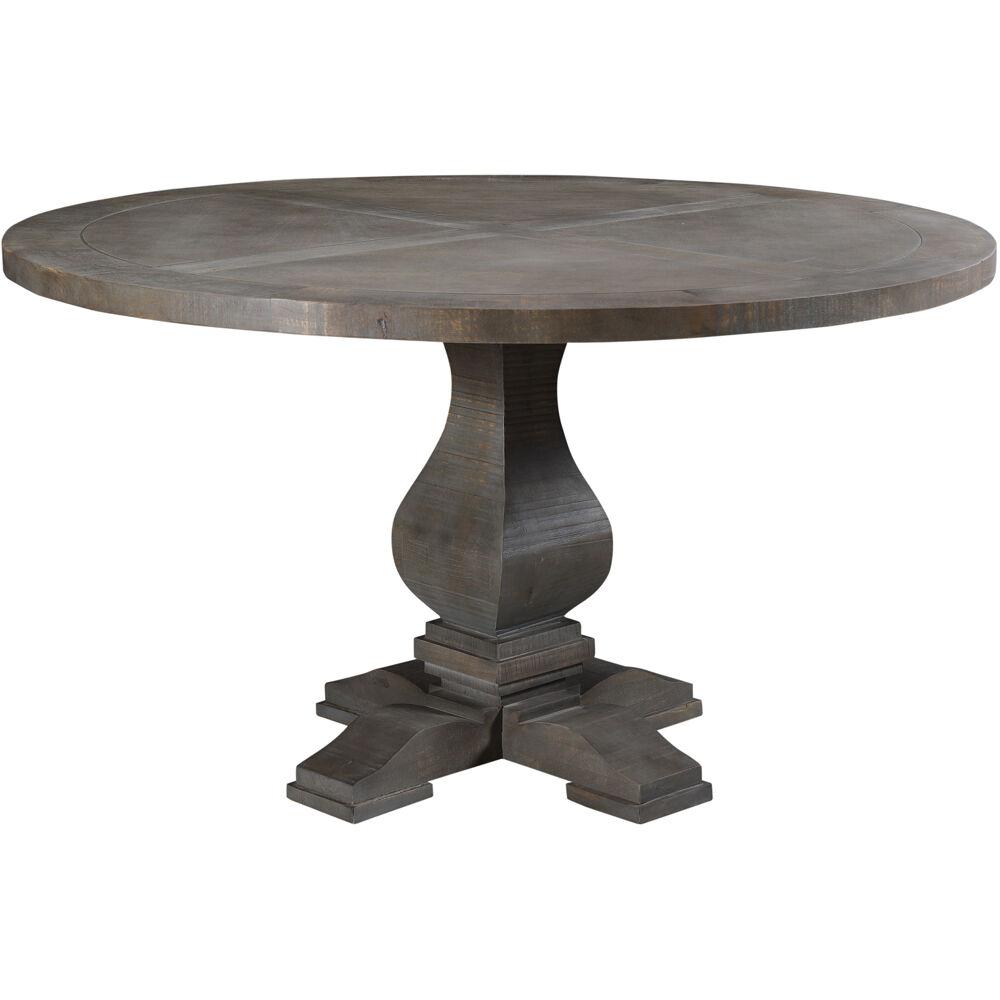 Willoughby Mango Wood Round Pedestal Dining Table, 54"Dx30"H. Picture 1