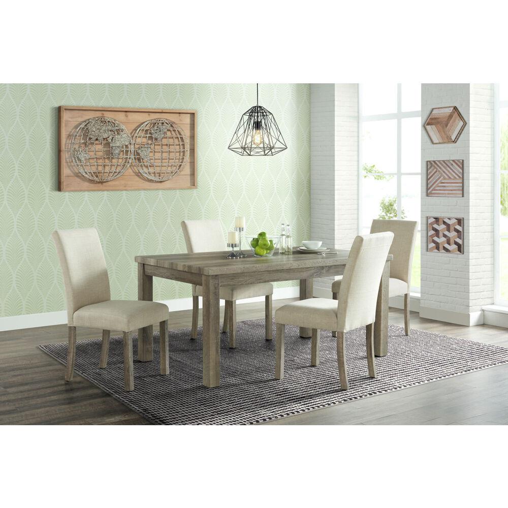Wyeth Dining 5PC Dining Set: Table, 4 Fabric Side Chairs. Picture 1