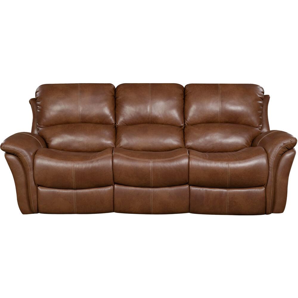 Appalachia 100% Leather Double Reclining Sofa. Picture 1