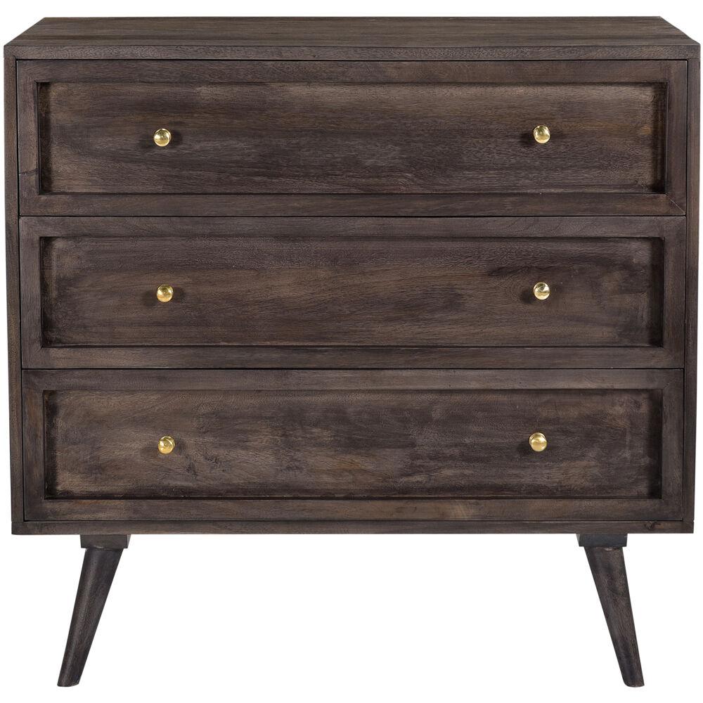 Parkview Mango Wood 3-Drw Chest, Wood Front Drawers, 33.5"Wx18"Dx31.5"H. Picture 1
