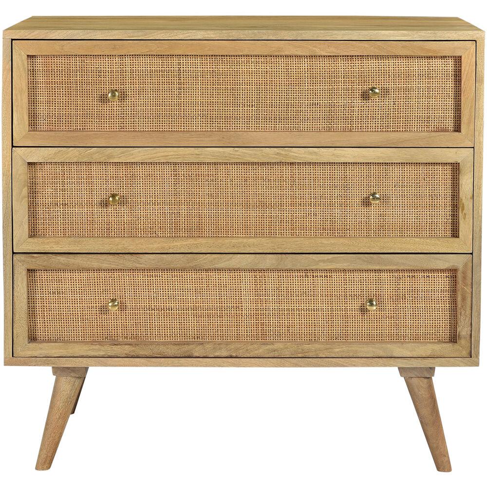Parkview 3-Drawer Mango Wood Chest in Natural, 33.5-In. W x 18-In. D x 31.5-In. H. Picture 1