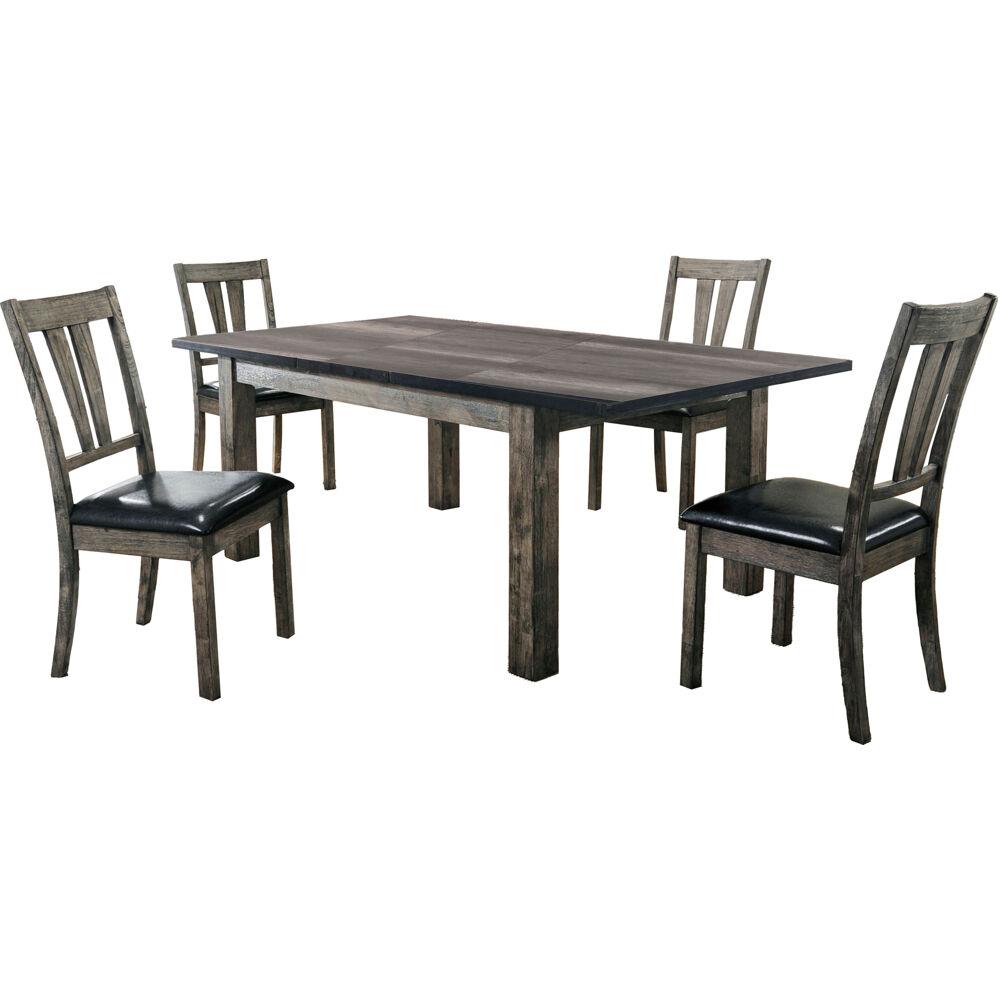 Drexel Dining 5PC Set - 78x42x30H Table, 4 P/U Side Chairs. Picture 1