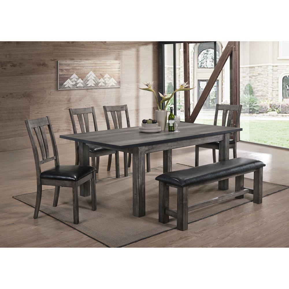 Drexel Dining 6PC Set - 78x42x30H Table, 4 P/U Side Chairs, Bench. Picture 1