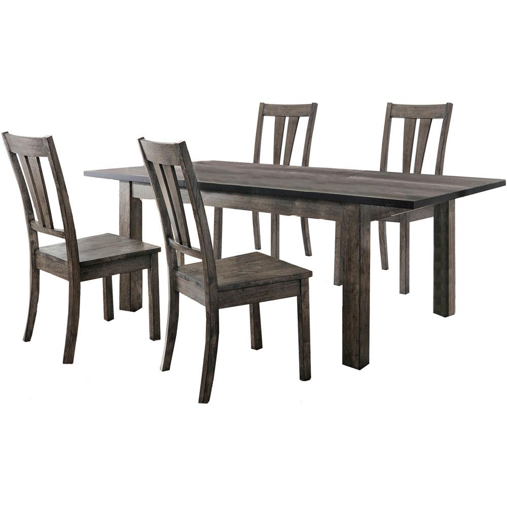 Drexel Dining 5PC Set - 78x42x30H Table, 4 Wood Side Chairs. Picture 1