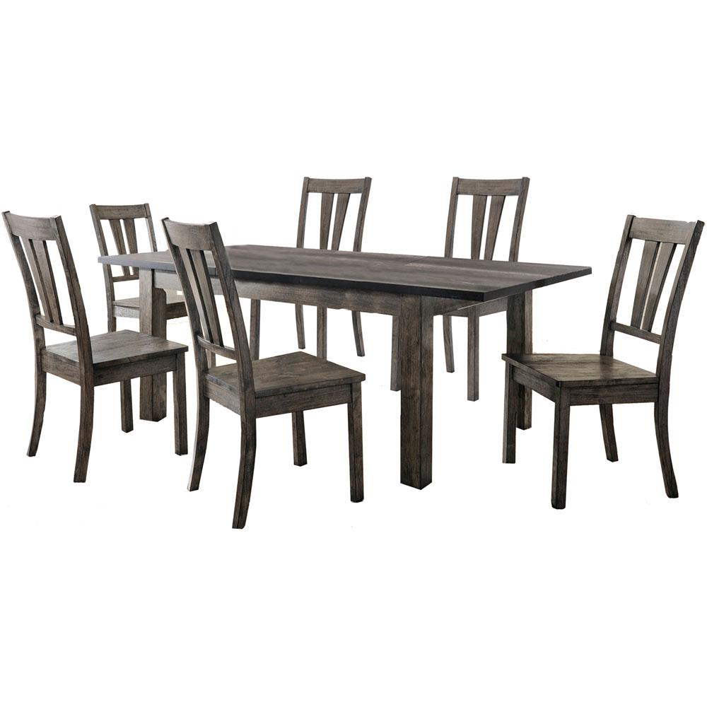 Drexel Dining 7PC Set - 78x42x30H Table, 6 Wood Side Chairs. Picture 1