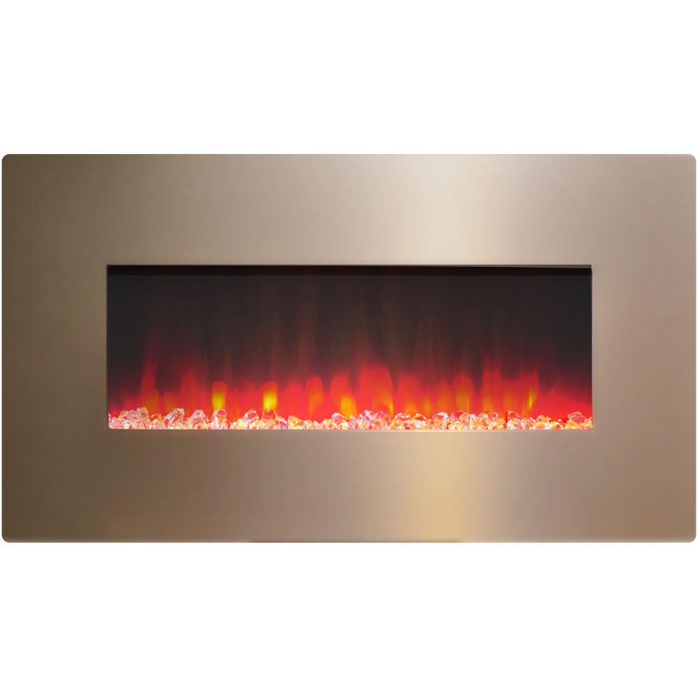 36 Wall Mount And Free Standing Electric Fireplace W Crystals