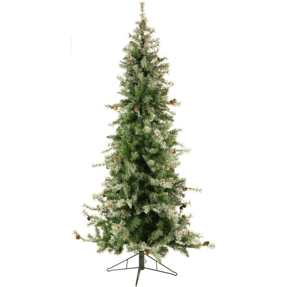 Fraser Hill Farm 6.5' Buffalo Fir Slim Christmas Tree - 8F Clr LED, EZ. The main picture.