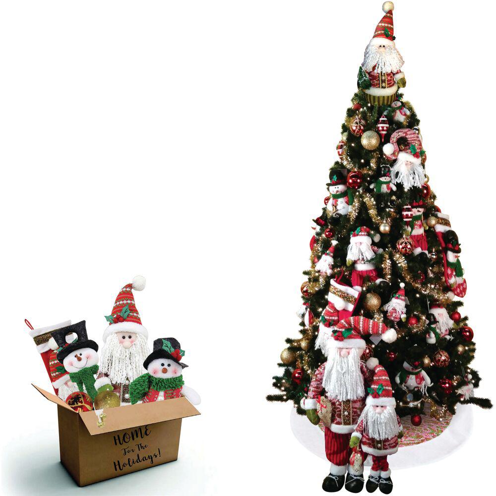 Fraser Hill Farm Canyon Pine Tree and Traditional Ornament Set. Picture 1