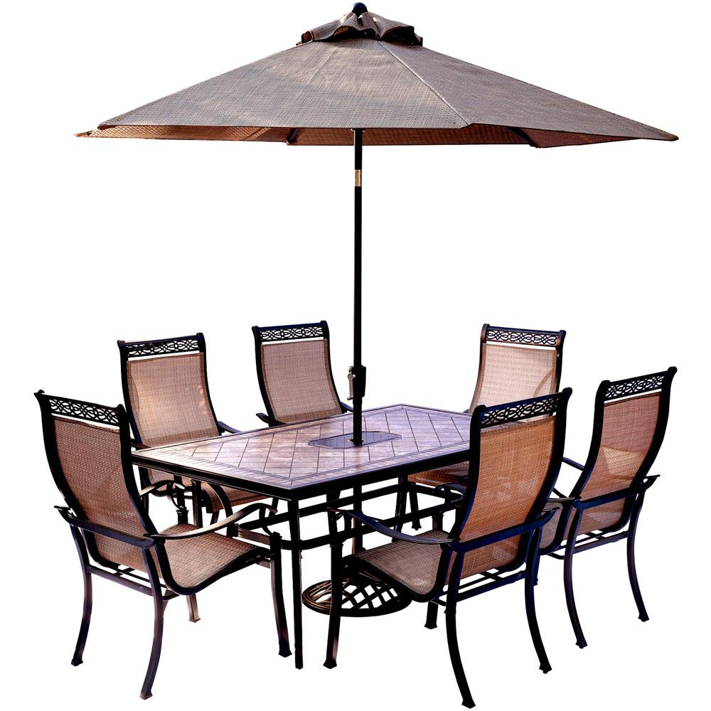 6 chair patio table with umbrella