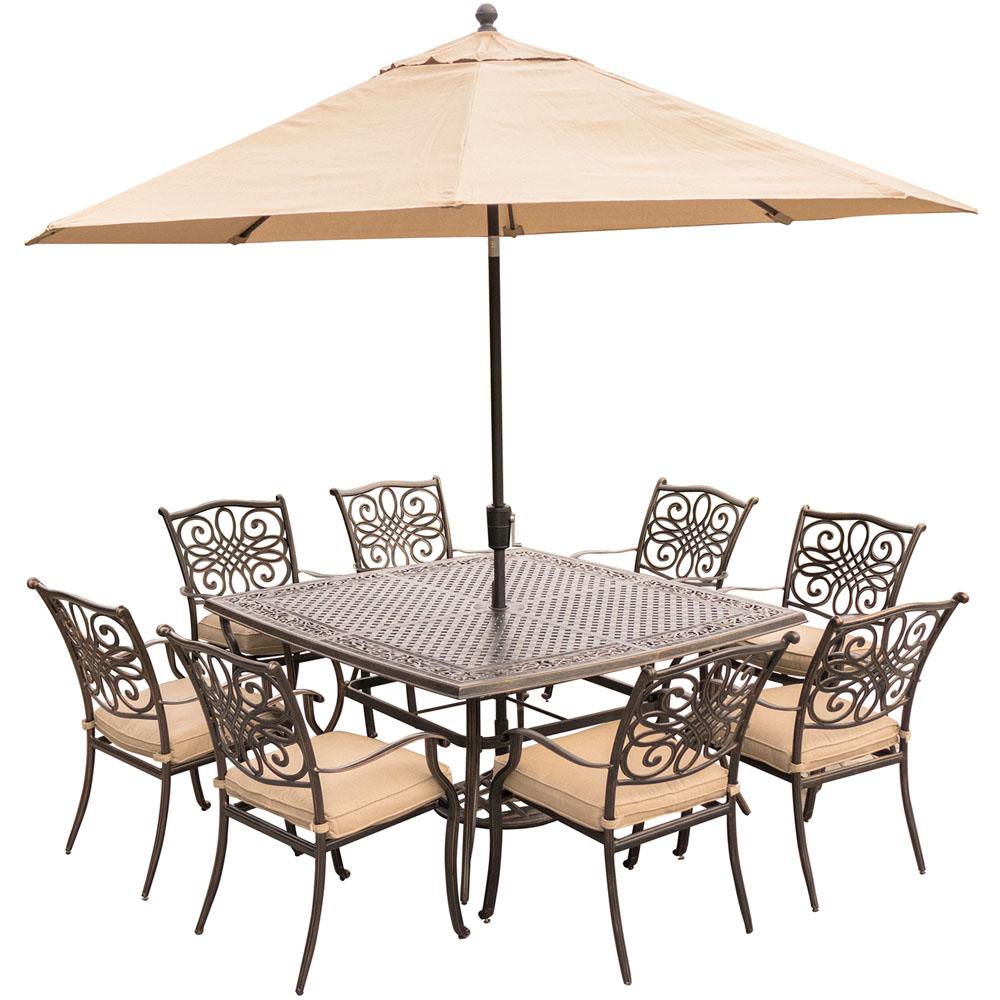 Outdoor Dining Sets For 8 With Umbrella : Patio dining sets feature